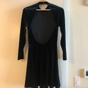 American Apparel Velvet Open Back Dress